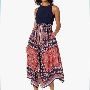 Vince Camuto Women's Hankerchief Hem Dress Size 6 Midi